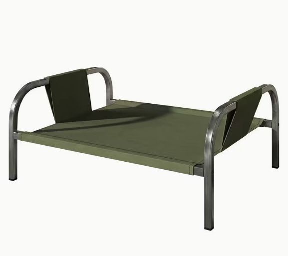 Green Raised Pet Bed for Medium Dogs Cats Elevated Breathable Dog Cot Washable Anti-Moisture Pet Cot 50x40x20cm