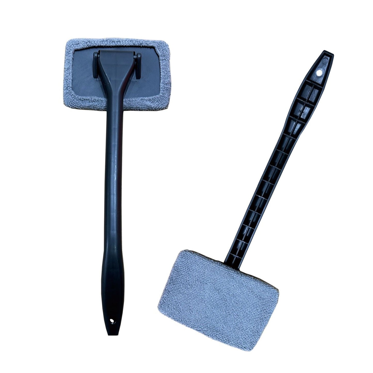 3-Piece Grey Car Windshield Cleaning Brush Set Microfiber Defogging Wiper Tool Window Glass Cleaner