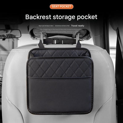 Car Seat Back Organizer Storage Bag Multi-Pocket Vehicle Seatback Holder Black