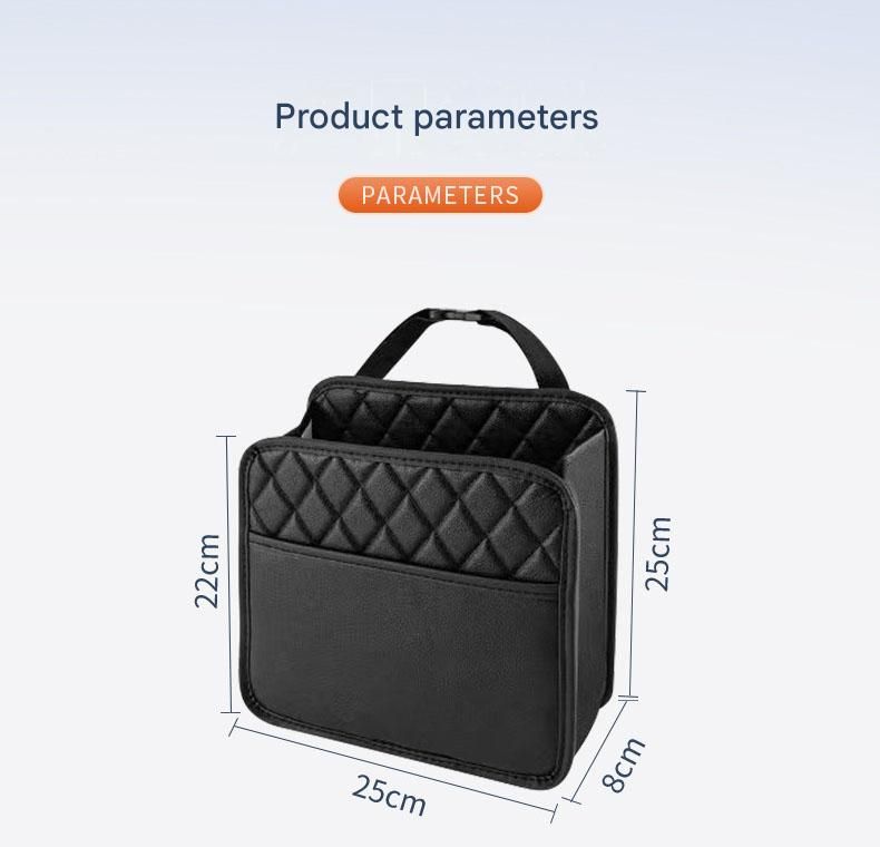 Car Seat Back Organizer Storage Bag Multi-Pocket Vehicle Seatback Holder Black