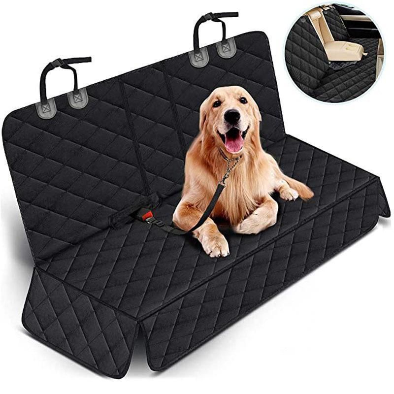Car Rear Seat Pet Protector Mat Waterproof Dog Cat Back Seat Cover Black