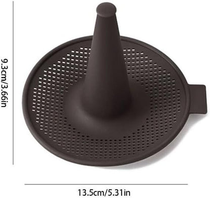 Silicone Donut Baking Mould for Homemade Baking - Heat Range -30℃ to 230℃, Non Stick Pastry Pans with Perforated Base & Cone Centre (5pcs Coffee)