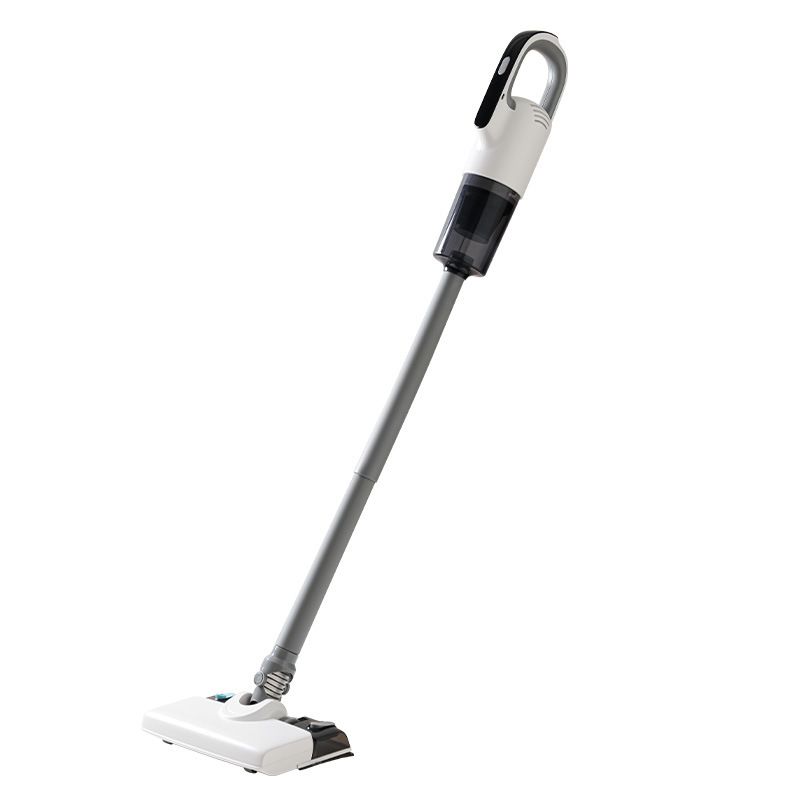 White Wireless Stick Vacuum and Stereoscopic Mop with 2 Filters, Swivel Brush Head and 106cm Handled Pole - One Click Operation, 19KPA Super Suction, 300ML Detachable Water Tank, 600ML Dust Cup for Floor Blind Spot and Wet Dry Dual Use