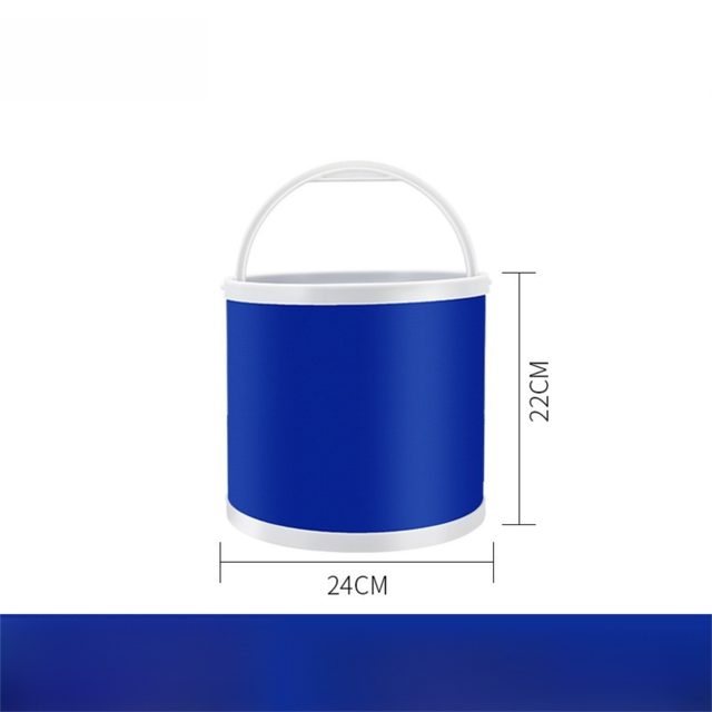 9L Foldable Oxford Fabric Car Wash Bucket with EVA Waterproof Lining & Zipper Carry Bag - Self Standing Structure, Portable Water Container for Car Cleaning and Outdoor Travel