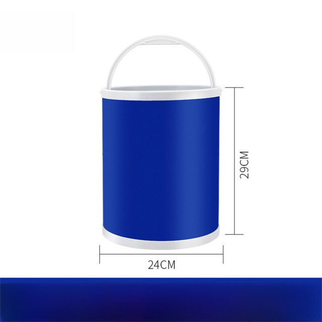 13L Foldable Oxford Fabric Car Wash Bucket with EVA Waterproof Lining & Zipper Carry Bag - Self Standing Structure, Portable Water Container for Car Cleaning and Outdoor Travel