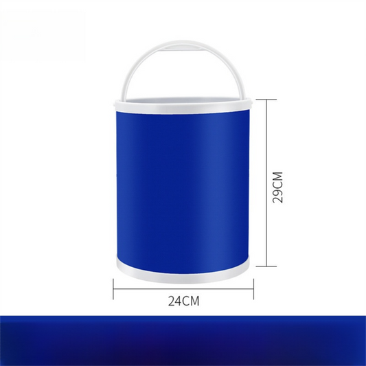 13L Foldable Oxford Fabric Car Wash Bucket with EVA Waterproof Lining & Zipper Carry Bag - Self Standing Structure, Portable Water Container for Car Cleaning and Outdoor Travel