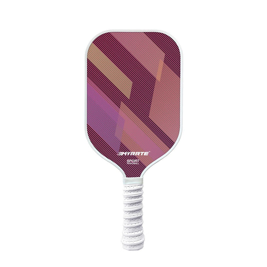 Fantasy Purple Striped Fiberglass Pickleball Paddle – Lightweight Shock-Absorbing Rackets for Outdoor Play