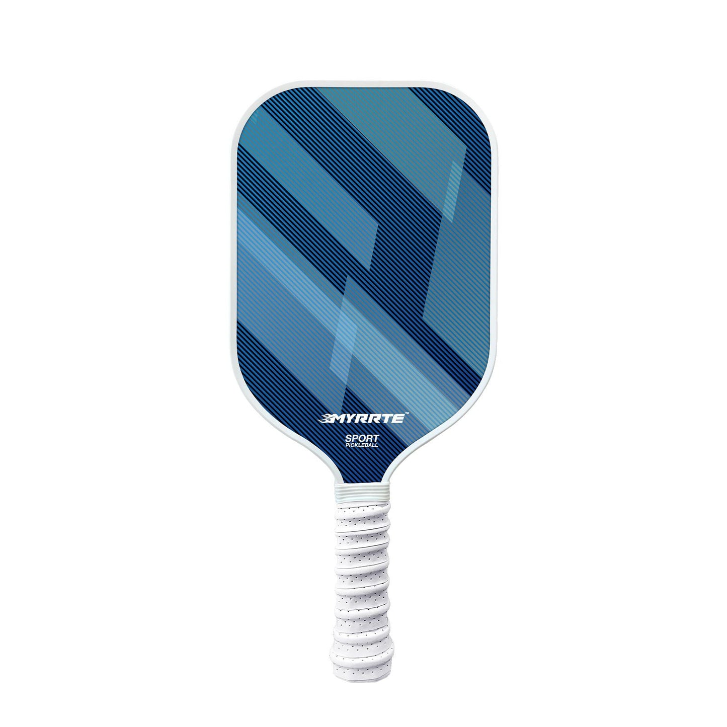Fantasy Blue Striped Fiberglass Pickleball Paddle – Lightweight Shock-Absorbing Rackets for Outdoor Play