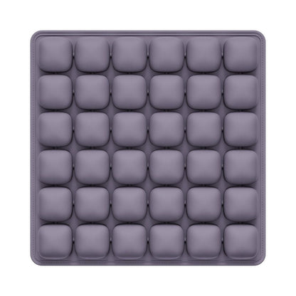 Purple Portable 3D Aircell Travel Inflatable Seat Cushion with Built-in Pump – 36 Airbags Ergonomic Pressure Relief Pad with Lycra Cover & Non-Slip Base for Office Car Flight Long Sitting