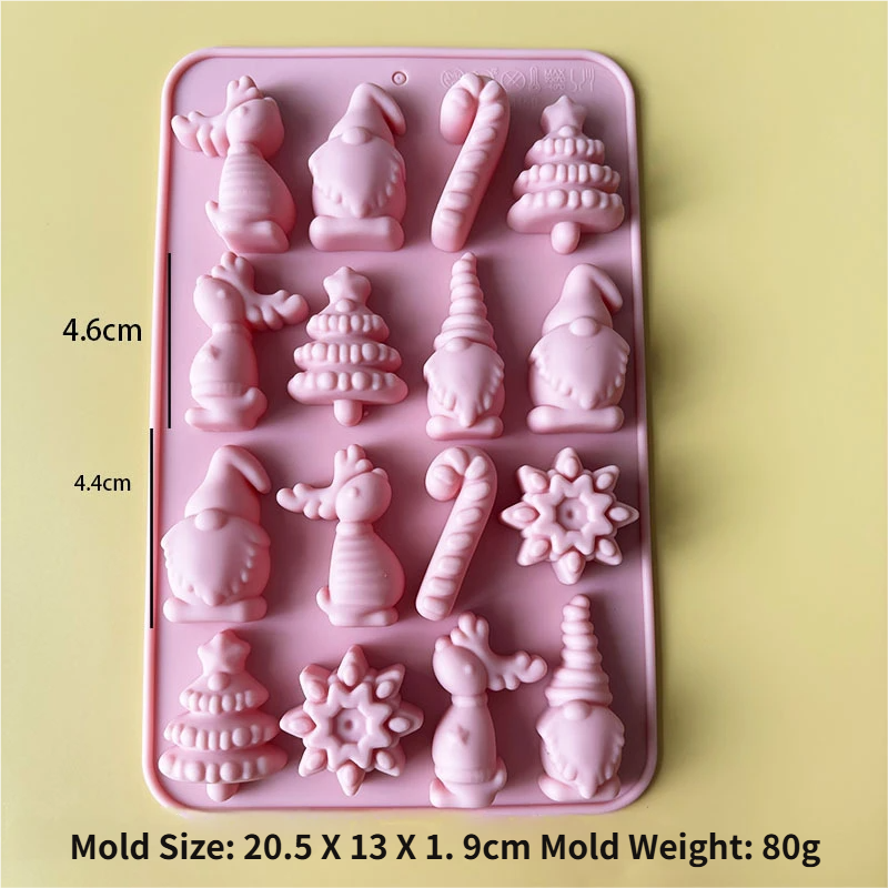 3-Piece Christmas Non-Stick Silicone Baking Mould Set of Santa, Reindeer, Gingerbread Man & Bell Shapes for Chocolate, Candy,  and Mousse Dessert - Easy to Release and Clean, Ideal Making Tools for Christmas in July, Winter Christmas & Secret Santa Gift