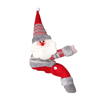 Santa Claus Christmas Curtain Tiebacks, Large Plush Doll Holdbacks - Curtain Festival Charm for Christmas in July, Winter Christmas, Yulefest, Secret Santa Gift