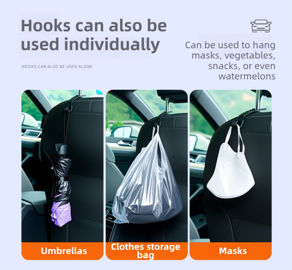 2-Pack Car Umbrella Holder & Waterproof Storage Bucket with Hanging Hook – Multi-Purpose Umbrella Organizer, Seat Back Trash Bin & Storage Container for Vehicle Home Office Use