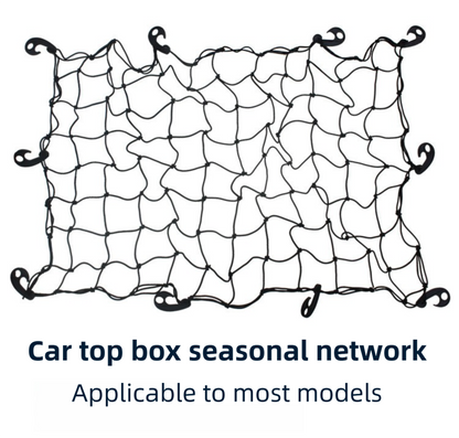 120 x 80 cm Car Roof Cargo High-Elasticity Net and Stretchable Luggage Storage Net with 10 Secure Hooks – Universal Roof Rack & Trunk Organizer Net for Travel, Camping and Outdoor Geariversal Roof Rack & Trunk Organizer Net for Travel, Camping and Outdoor