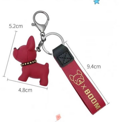 Pink Cute Resin French Bulldog Keychain Pendant for Backpacks and Keys – Trendy Frenchie Dog Bag Hanging Ornament, Stylish Accessory Solution for Local Trendsetters