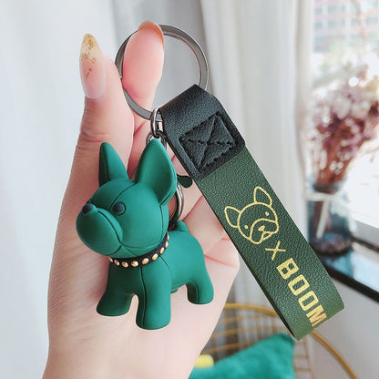 Green Cute Resin French Bulldog Keychain Pendant for Backpacks and Keys – Trendy Frenchie Dog Bag Hanging Ornament, Stylish Accessory Solution for Local Trendsetters