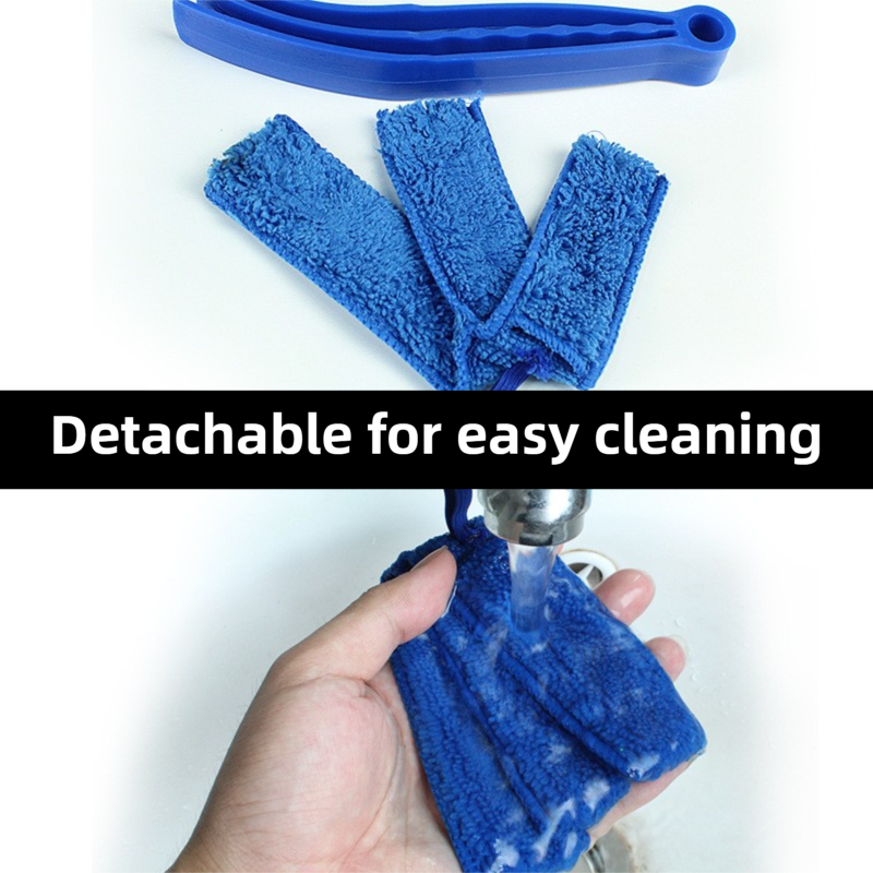 4 Pack Yellow Shutter and Car AC Vent Cleaner Brush with Washable Microfiber Cleaning Cloth – Reusable Window Blind Dust Remover for Air Vent, Car AC Vent, Fan & Narrow Gap