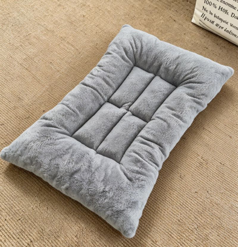 90 x 45CM Large Plush Pet Bed Mat for Dogs & Cats â€“ Light Grey Double-Sided Soft Cushion, Breathable Moisture-Resistant Sleeping Pad for Small, Medium & Large Pets