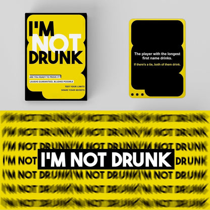 I'M NOT DRUNK Drinking 55-Card Game - Compact Party Fun Multiple Players Drinking Card Game Set for Friends, Couples & Game Nights