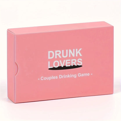 DRUNK LOVERS 54-Card Game - Compact Party Fun Multiple Players Drinking Card Game Set for Friends, Couples & Game Nights