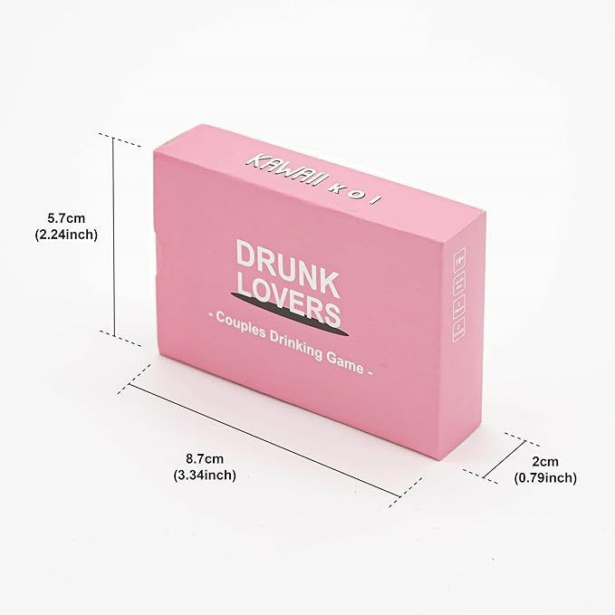 DRUNK LOVERS 54-Card Game - Compact Party Fun Multiple Players Drinking Card Game Set for Friends, Couples & Game Nights