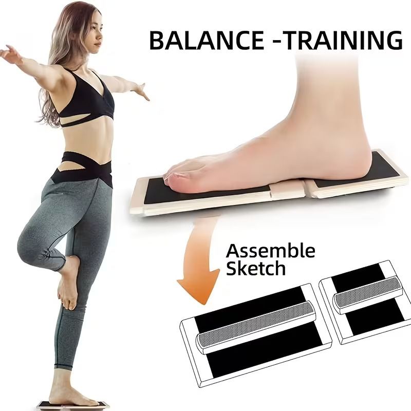 2-Pack Professional Wooden Balance Boards Set â€“ Ankle Rehabilitation & Stability Trainer for Physical Therapy, Yoga and Core Strength