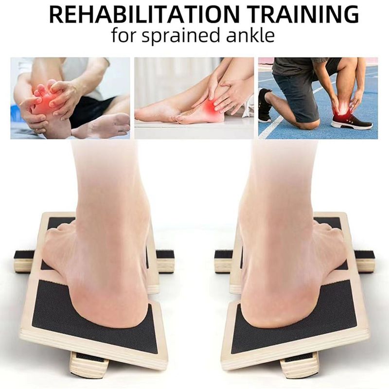 2-Pack Professional Wooden Balance Boards Set â€“ Ankle Rehabilitation & Stability Trainer for Physical Therapy, Yoga and Core Strength
