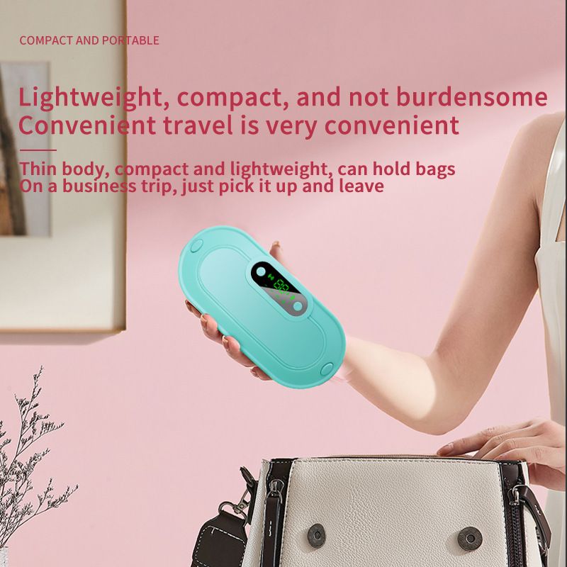 Pink Portable USB Rechargeable Graphene Heating Waist Belt with Gift Box - 4 Modes Vibrating Abdominal Massager & 3 Levels Large Area Heating Therapy Pad for Women