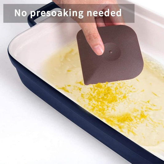 8-Pack Coffee Nylon Non-Stick Pan Scraper Set with Ergonomic Angled Edges Design â€“ Multipurpose Kitchen Cleaning Scraper for Cast Iron, Bakeware & Cookware
