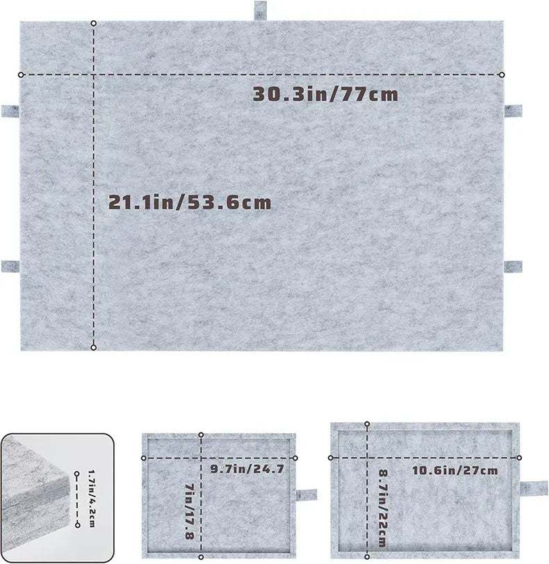 Dark Grey Foldable Anti-Slip Felt Jigsaw Puzzle Board with 6 Sorting Drawers â€“ Lightweight 1000 Piece Puzzle Table Mat, 2-in-1 Neck-Friendly Storage Stand and Protective Cover for Unfinished Puzzle