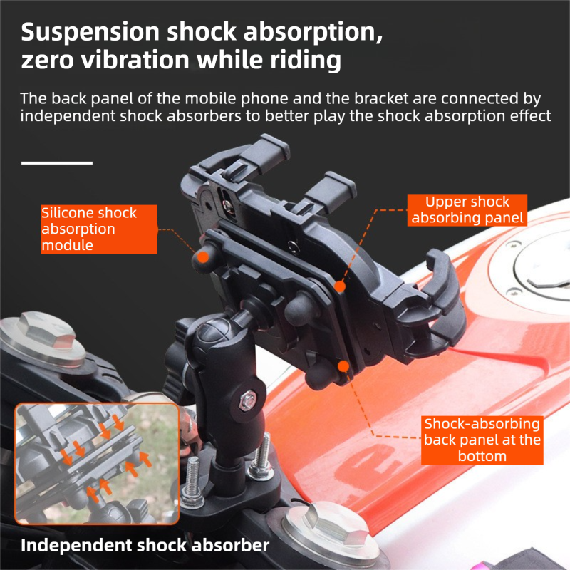 2-Piece Winter Riding Essentials Set with 8 Claw Secure Grip Bike Phone Mount and Suede Flip-Top Touchscreen Thermal Gloves â€“ 360Â° Rotation Adjustment and Silicone Anti-Shock Module, Universal Handlebar Cradle for Motorcycle MTB & Road Cycling