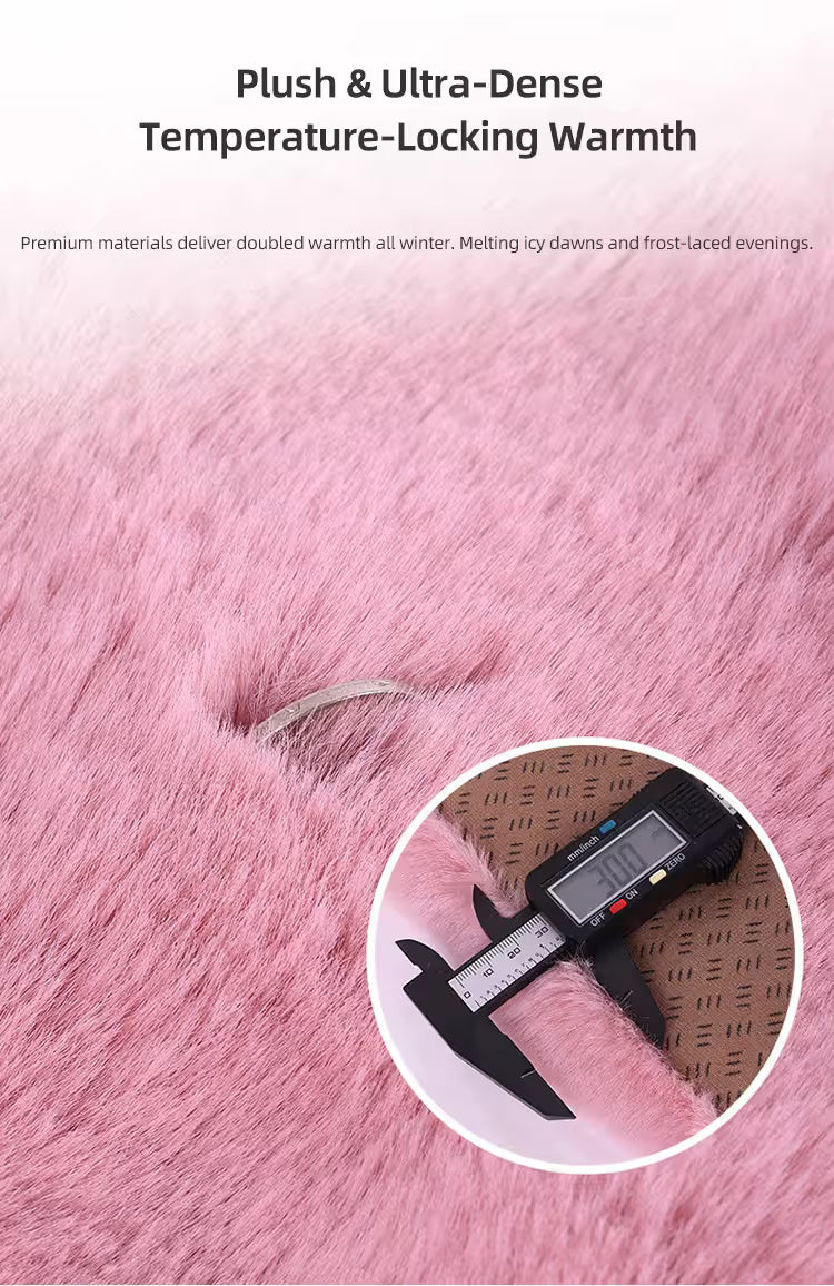 3-Piece Winter 3D Fluffy Bubble Fleece Car Seat Cushion Set - 2 x Plush Car Front Seat Cushions (45 x 45cm) and 1 x Rear Bench Pad (135 Ã— 45 cm) with Non-Slip Backing, Universal Soft Warm Car Seat Cover, White
