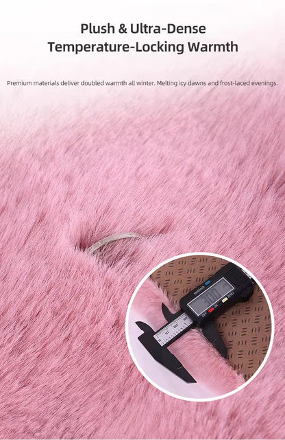 3-Piece Winter 3D Fluffy Bubble Fleece Car Seat Cushion Set - 2 x Plush Car Front Seat Cushions (45 x 45cm) and 1 x Rear Bench Pad (135 Ã— 45 cm) with Non-Slip Backing, Universal Soft Warm Car Seat Cover, Black
