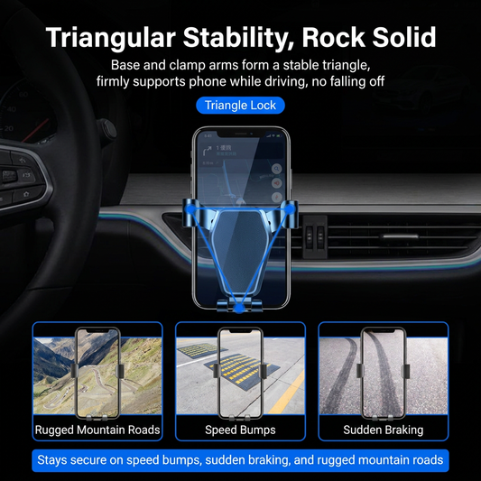2-Piece Winter Car Safety & Comfort Driving Set with Car Air Vent Gravity Phone Holder and Warm Five-Finger Touchscreen Gloves â€“ One Hand Auto Grip, Triangle Stability & Gravity Locking, All-Season Esports Conductive Touchscreen Gloves