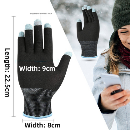 2-Piece Winter Car Safety & Comfort Driving Set with Car Air Vent Gravity Phone Holder and Warm Five-Finger Touchscreen Gloves â€“ One Hand Auto Grip, Triangle Stability & Gravity Locking, All-Season Esports Conductive Touchscreen Gloves