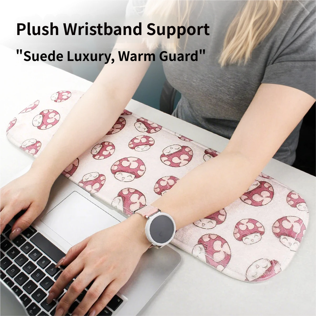Green Ergonomic Plush Wrist Rest 2PCS Set â€“ 80Ã—20cm Keyboard Wrist Pad + Pillow-Shaped Wrist Support Cushion with Strap (7.5Ã—7cm) â€“ Anti-Slip Memory Comfort Pad for Typing Gaming & Office Use