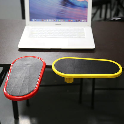 2 Pack Black Red 180Â° Rotating Ergonomic Arm Rest for Desk â€“ Clamp On Computer Wrist & Elbow Support, No-Drill Installation (27Ã—14cm)