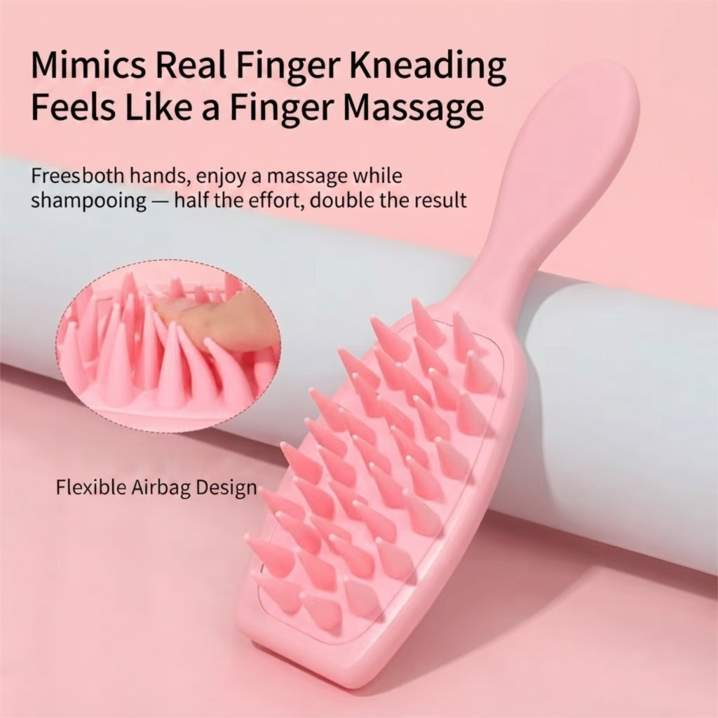 Microbubble Oxygen Hydration Facial Pore Cleanser and Pink Silicone Scalp Massage Scrubber Set with Waste Separation Design, 3 Level Vacumn Suction and 6 Replaceable Heads - Full Body Care Routine for Face Pore Cleaning and Scalp Massage