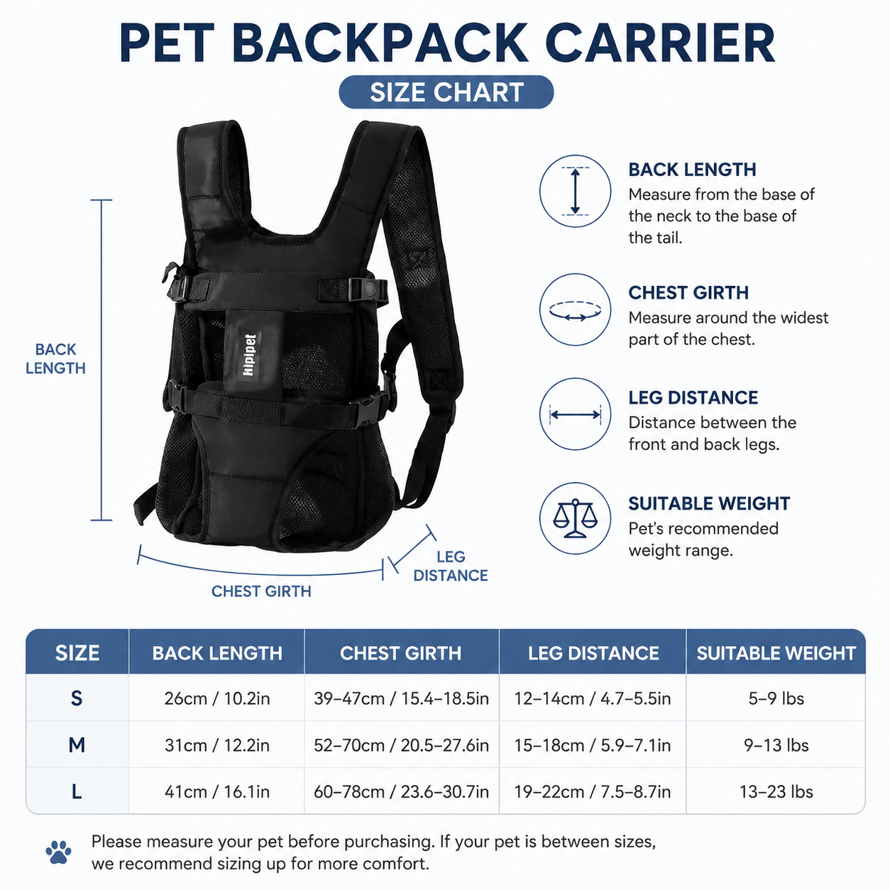 Yellow Purple Hands Free Adjustable Dog Carrier Backpack with 3-Point Support, Reserved Tail Opening and Wide Padded Straps - Chest & Back Dual Use, Breathable on Both Sides and Quick-release Safety Buckles for Walking Bike Travel Outdoor Use, S Size