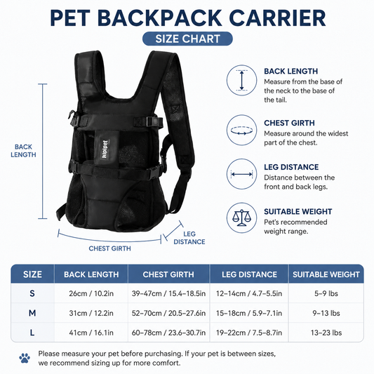 Yellow Purple Hands Free Adjustable Dog Carrier Backpack with 3-Point Support, Reserved Tail Opening and Wide Padded Straps - Chest & Back Dual Use, Breathable on Both Sides and Quick-release Safety Buckles for Walking Bike Travel Outdoor Use, S Size