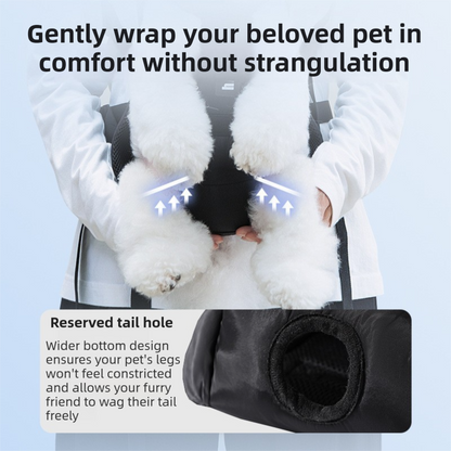 Yellow Purple Hands Free Adjustable Dog Carrier Backpack with 3-Point Support, Reserved Tail Opening and Wide Padded Straps - Chest & Back Dual Use, Breathable on Both Sides and Quick-release Safety Buckles for Walking Bike Travel Outdoor Use, S Size