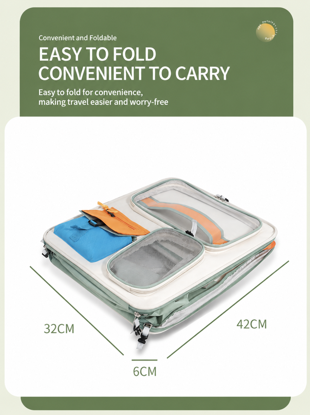 Brown and Grey Large Space Pet Carrier Backpack â€“ Foldable Cat Carrier Bag with Breathable Side Mesh & View Window, Storage Pocket and Removable Bottom Pad for Dog and Cat, 42 x 36 x 27CM