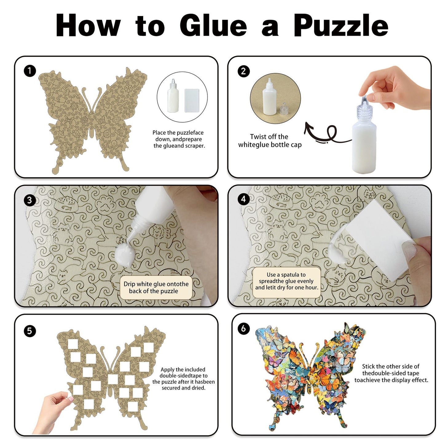 Enchanting Butterfly Wooden Jigsaw Puzzle for Adults - Dual Function 3D Puzzle Wall Art & Money Saving Box Ornament, Parent-Child Educational DIY Craft Gift, L Size 162 Pieces 11.2 x 11"