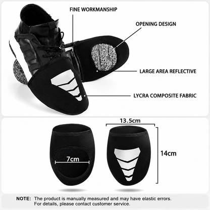 Navy Blue Waterproof Windproof Cycling Shoe Covers & Long Half Rain Pants Set â€“ 2 Pairs Nonslip Reflective Half Toe Shoe Covers and 1 Pair Quick Pull-On Adjustable Leg Covers 4XL for Commuting, Hiking and Outdoor Riding