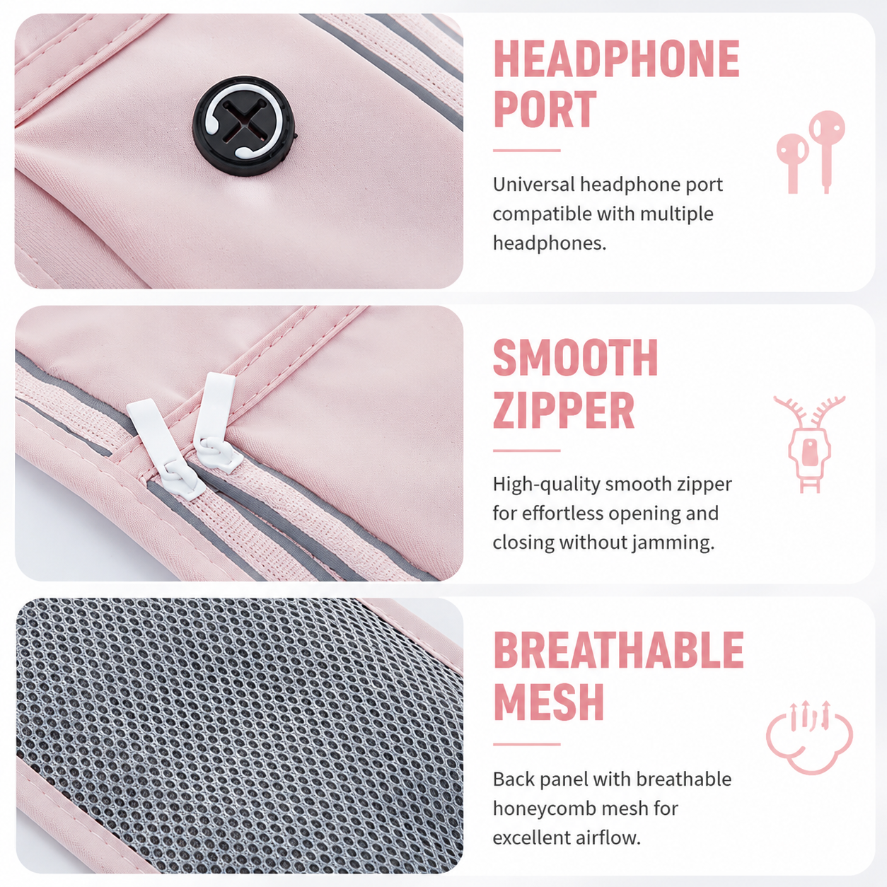 Blue Breathable & Waterproof Lycra Running Waist Bag for Kettle & 7.5" Phone â€“ Lightweight No Bounce Reflective Fitness Belt with 4-Zoned Storage, Earphone Hole and Adjustable Strap for Men and Women
