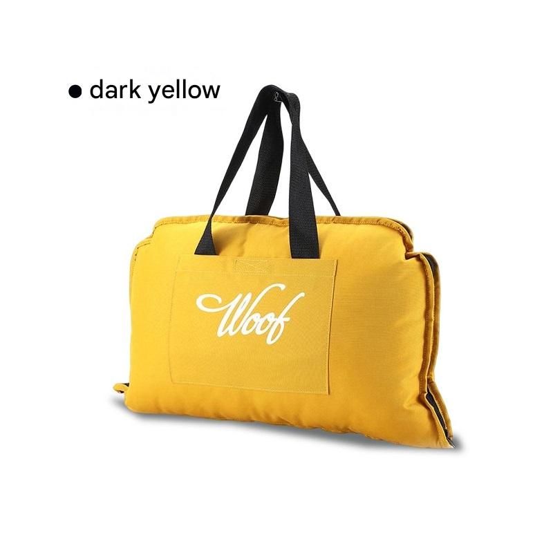 Dark yellow S size Portable Foldable Pet Bed Mat – Waterproof Travel Dog Bed and Cat Cushion with Carry Handles, Removable Washable Cover, Plush Comfort Padding for Indoor and Outdoor Use