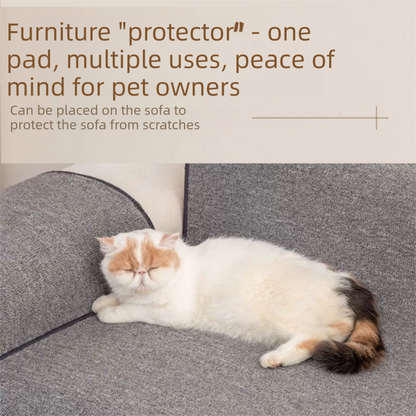 Grey M size 50*80cm Soft Cat Scratching Mat & Lounge Bed – Durable Furniture Protector Rug, Washable Scratch Pad for Cats and Small Pets