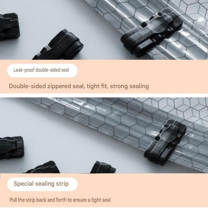 15-piece Travel Vacuum Storage Bags Set for Clothes and Bedding, Space Saving Compression Bags for Suitcases, Wardrobes and Seasonal Storage, Reusable PA+PE Vacuum Seal Bags