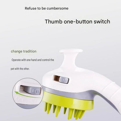 Orange Pet Bathing Shower Sprayer Brush with Water  Control Switch Control Dog Grooming Massage Shampoo Rinse Tool