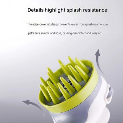 Orange Pet Bathing Shower Sprayer Brush with Water  Control Switch Control Dog Grooming Massage Shampoo Rinse Tool