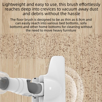 White Cordless Handheld Vacuum Cleaner with Extension Wand -  Wireless Home, Car and Pet Hair Vacuum, USB Rechargeable Lightweight Dust Mite Cleaner